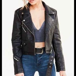 XS, faux leather jacket, Silence + Noise from UO